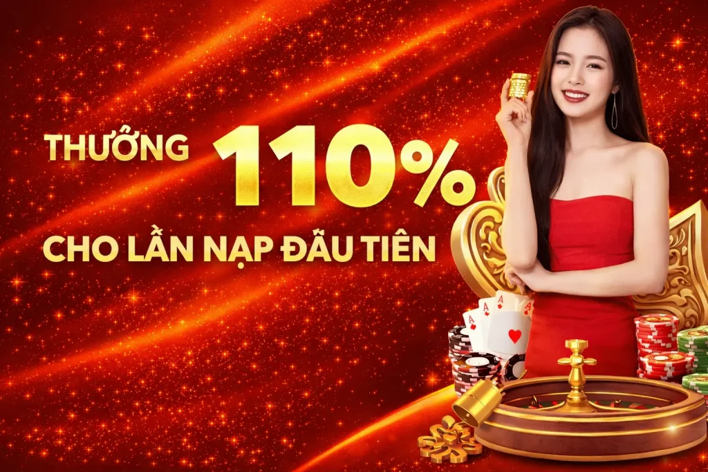 Thưởng 110% cho lần nạp đầu